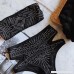 Belong U Two Piece Outfits for Women High Waisted Off Shoulder Brazilian Bikini Set Bathing Suits Strapless Swimsuit B07CG636LV